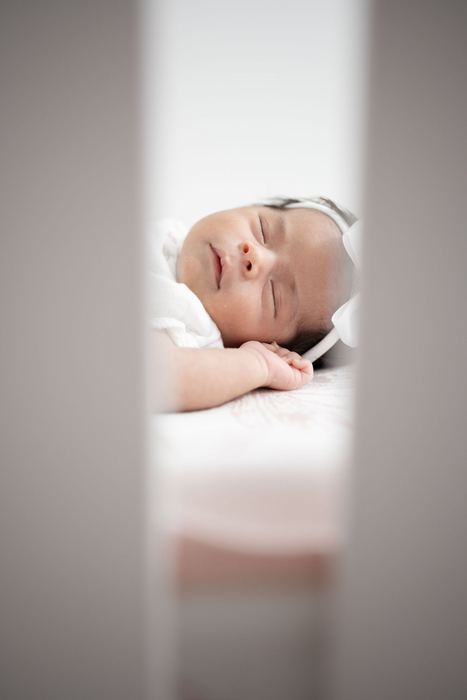 Newborn lifestyle portrait at home by Lilia Photography