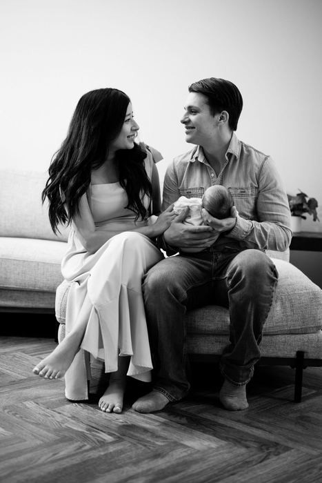 Newborn lifestyle portrait at home by Lilia Photography