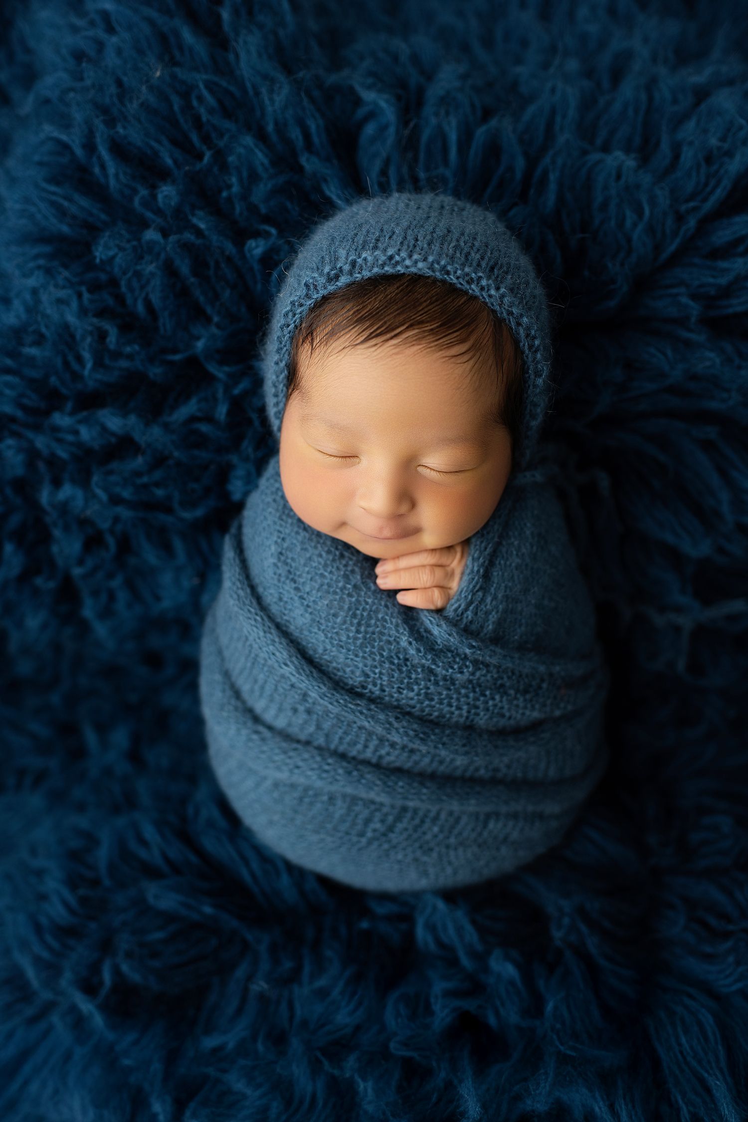 Newborn photographed during a homestyle session